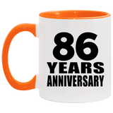 86th Anniversary 86 Years - 11oz Accent Mug Orange