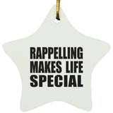 Rappelling Makes Life Special - Star Ornament