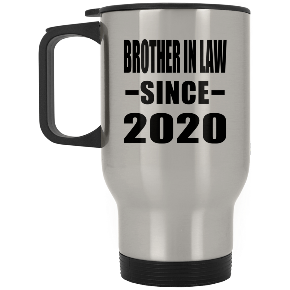 Brother In Law Since 2020 - Silver Travel Mug