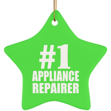 Number One #1 Appliance Repairer - Star Ornament