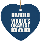 Harold World's Okayest Dad - Heart Ornament