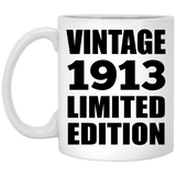 111th Birthday Vintage 1913 Limited Edition - 11oz Coffee Mug