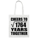 42nd Anniversary Cheers To Square Root of 1764 Years Together - Tote Bag White
