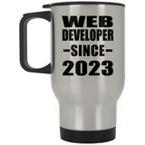 Web Developer Since 2023 - Silver Travel Mug
