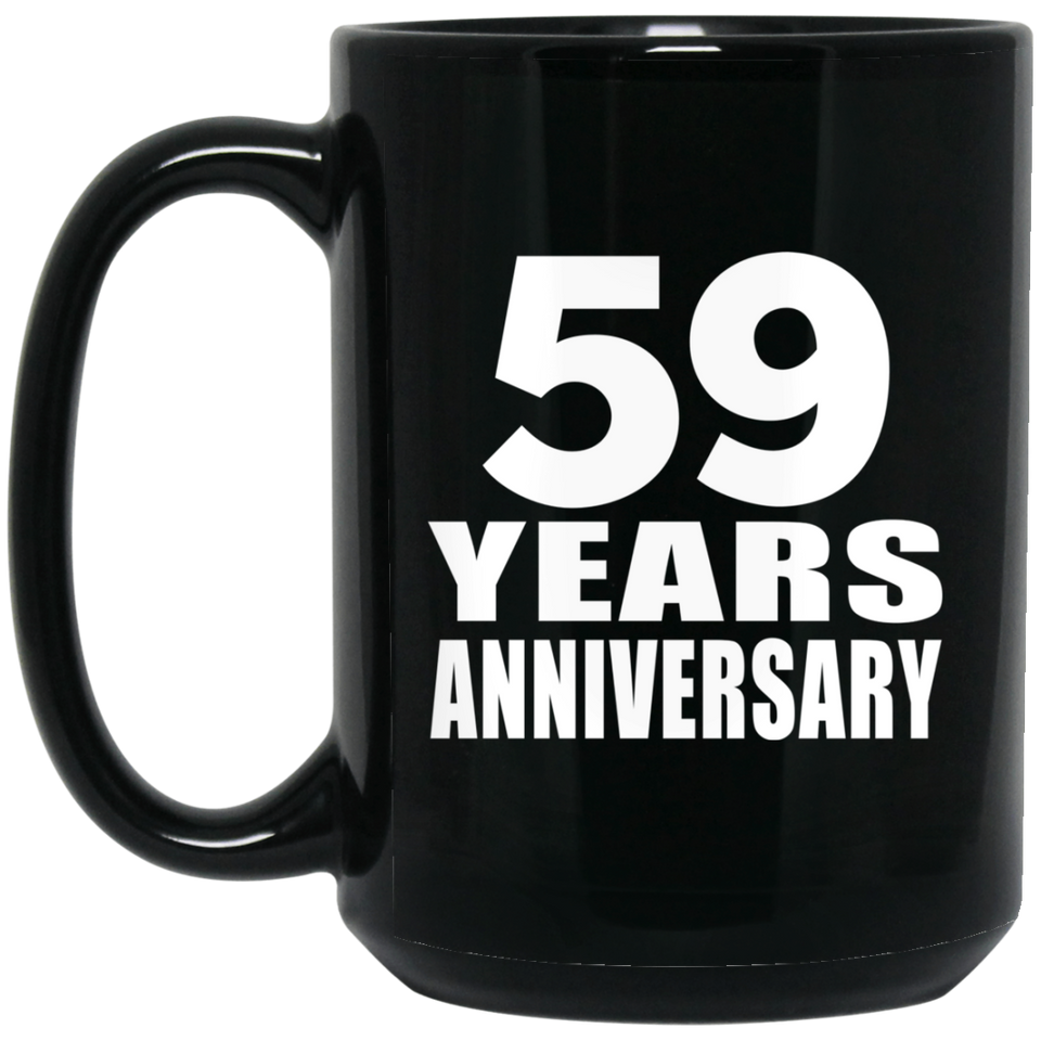 59th Anniversary 59 Years - 15 Oz Coffee Mug Black