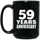 59th Anniversary 59 Years - 15 Oz Coffee Mug Black