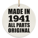 83rd Birthday Made in 1941 All Parts Original - Circle Ornament