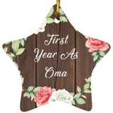 First Year As Oma - Star Ornament A