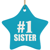 Number One #1 Sister - Star Ornament