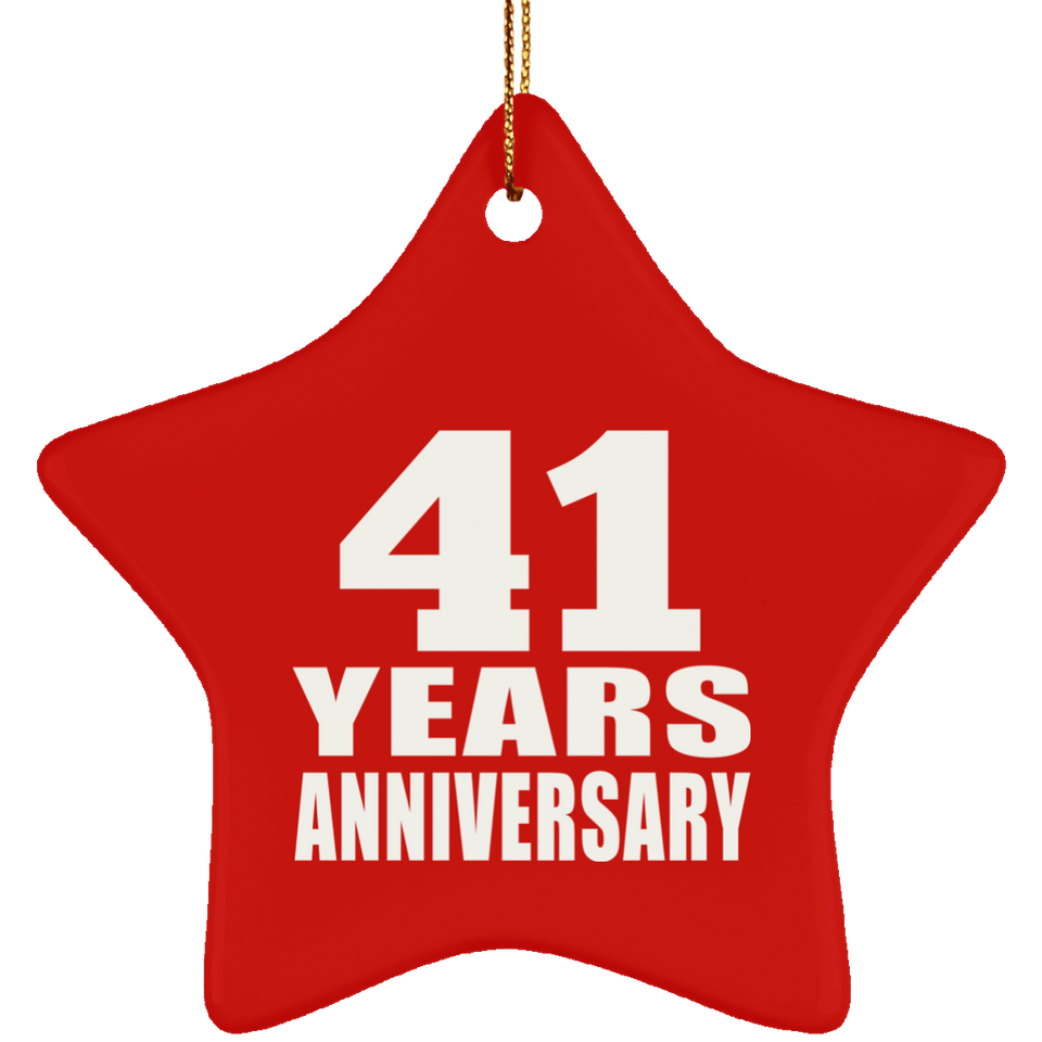 41st Anniversary 41 Years - Star Ornament