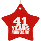 41st Anniversary 41 Years - Star Ornament