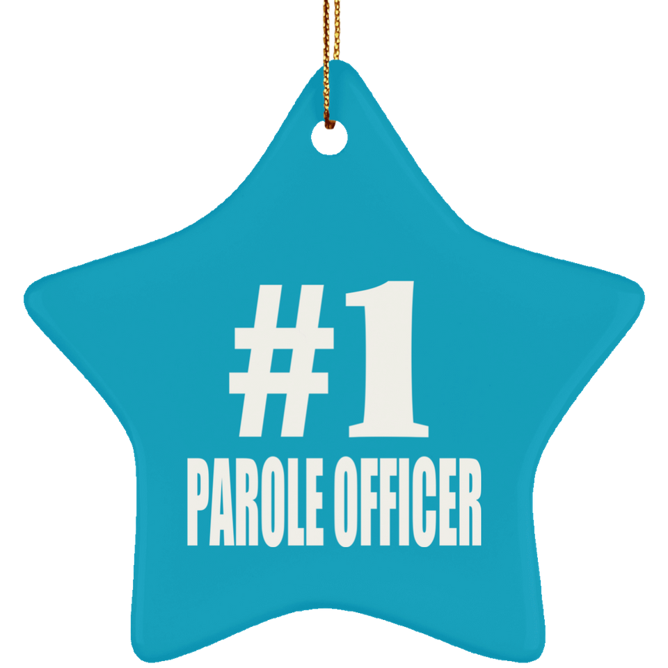 Number One #1 Parole Officer - Star Ornament