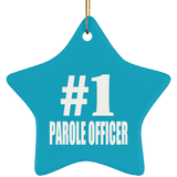 Number One #1 Parole Officer - Star Ornament