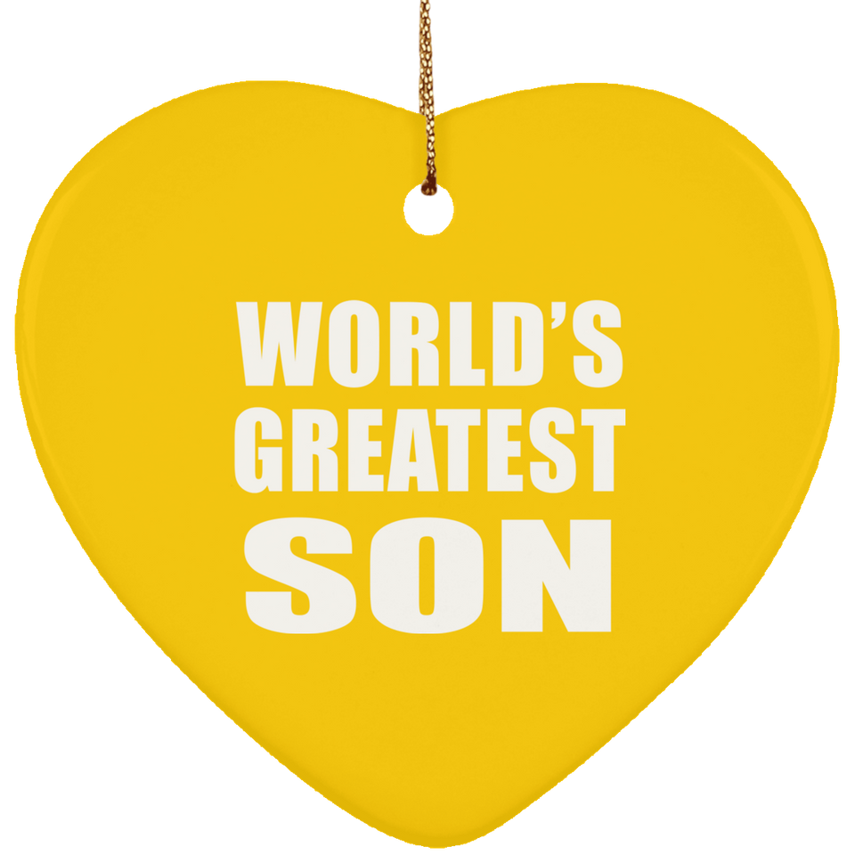 World's Greatest Son - Heart Ornament