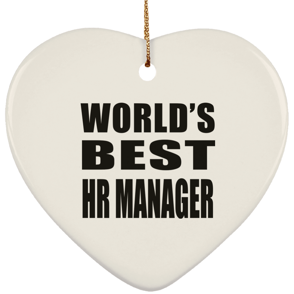 World's Best HR Manager - Heart Ornament