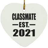 Classmate Established EST. 2021 - Heart Ornament