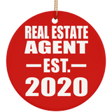 Real Estate Agent Established EST. 2020 - Circle Ornament