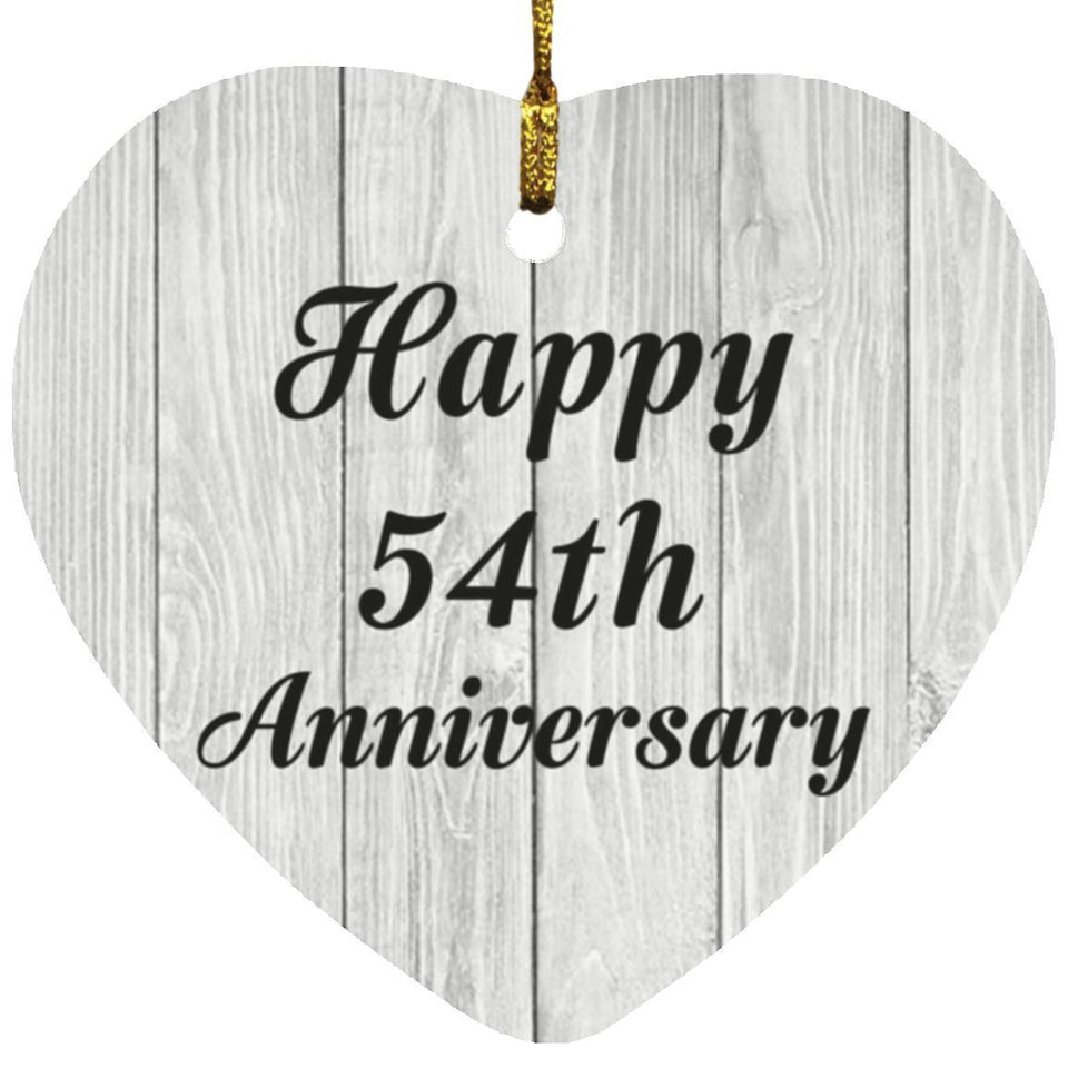 Happy 54th Anniversary - Heart Ornament F