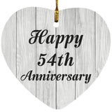 Happy 54th Anniversary - Heart Ornament F