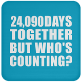 66th Anniversary 24,090 Days Together But Who's Counting - Drink Coaster