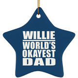 Willie World's Okayest Dad - Star Ornament