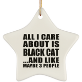 All I Care About Is Black Cat - Star Ornament