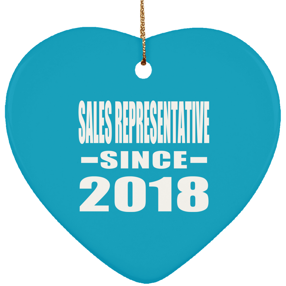 Sales Representative Since 2018 - Heart Ornament
