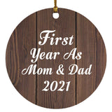 First Year As Mom & Dad 2021 - Circle Ornament D