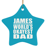 James World's Okayest Dad - Star Ornament