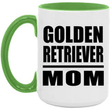 Golden Retriever Mom - 15oz Accent Mug Green