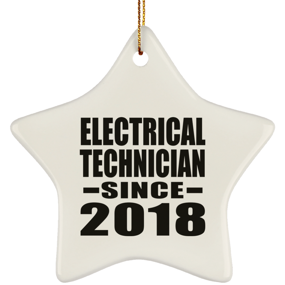 Electrical Technician Since 2018 - Star Ornament