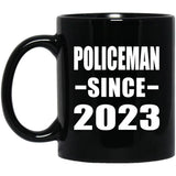 Policeman Since 2023 - 11oz Coffee Mug Black