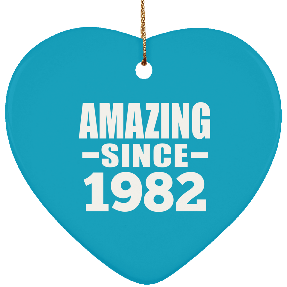 42nd Birthday Amazing Since 1982 - Heart Ornament