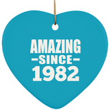 42nd Birthday Amazing Since 1982 - Heart Ornament