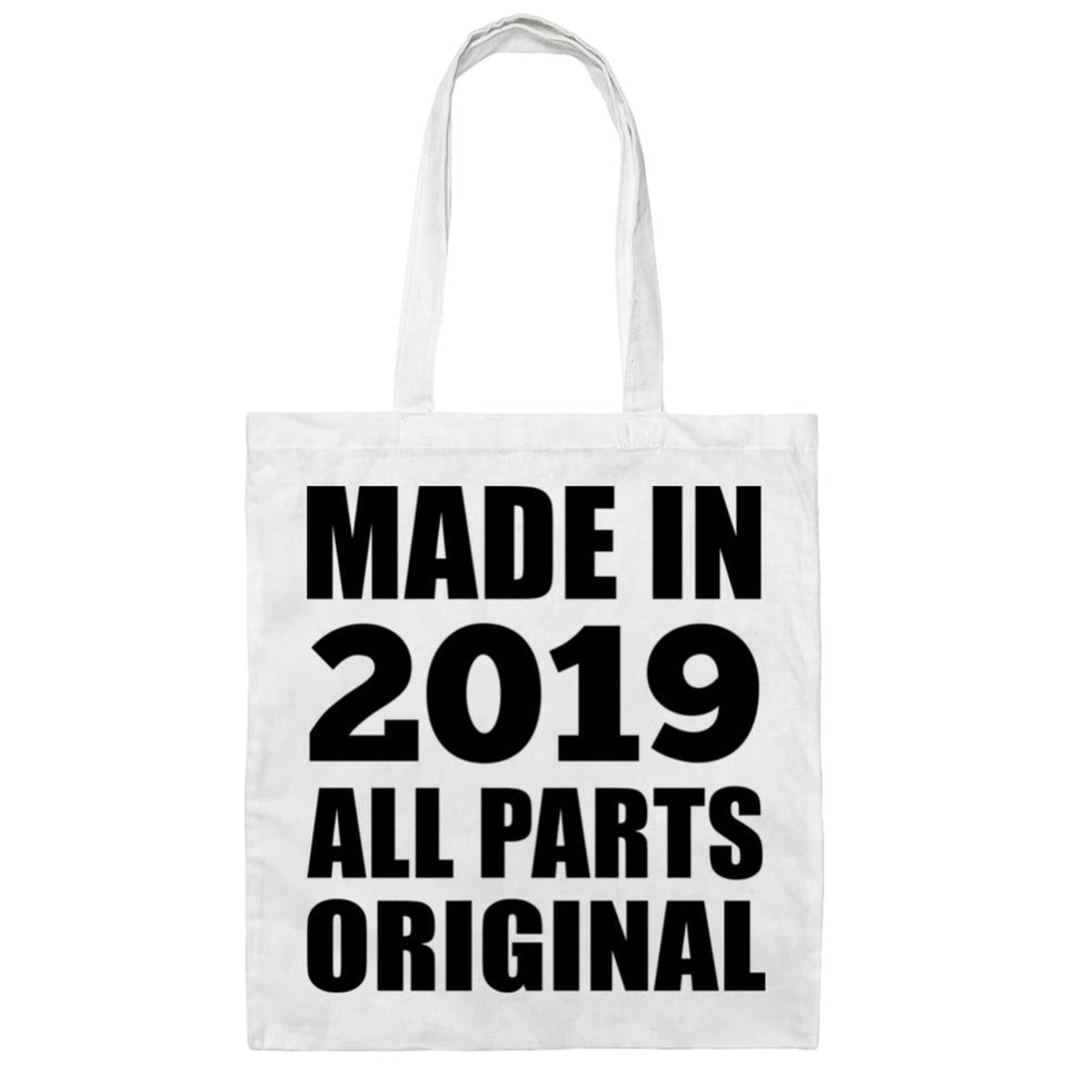5th Birthday Made in 2019 All Parts Original - Tote Bag White