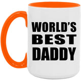 World's Best Daddy - 15oz Accent Mug Orange