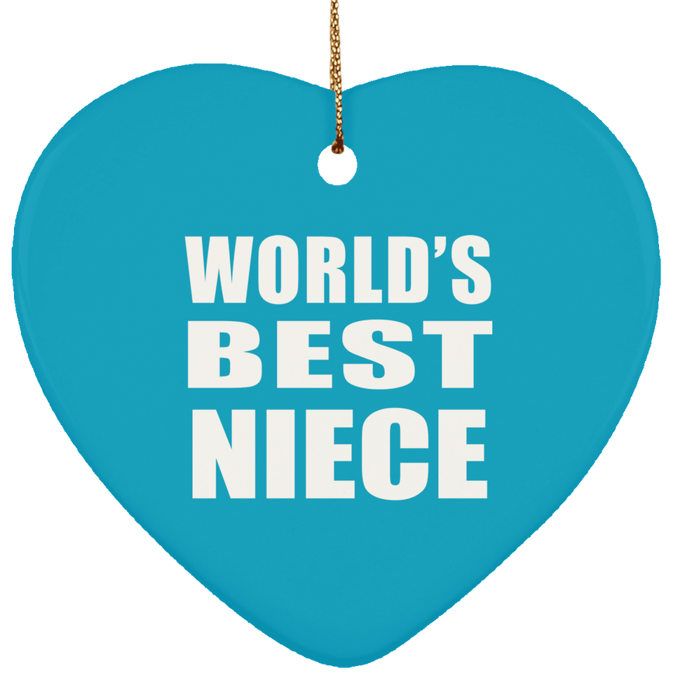 World's Best Niece - Heart Ornament