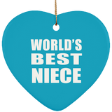 World's Best Niece - Heart Ornament