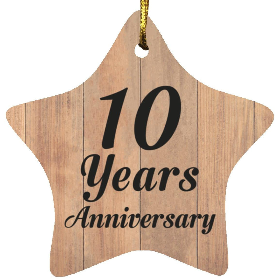 10th Anniversary 10 Years Anniversary - Star Ornament C