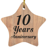 10th Anniversary 10 Years Anniversary - Star Ornament C