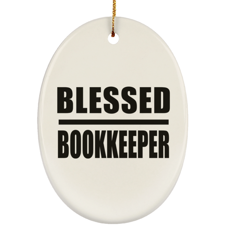 Blessed Bookkeeper - Oval Ornament
