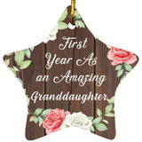 First Year As An Amazing Granddaughter - Star Ornament A