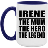 Irene The Mum The Hero The Legend - 15oz Accent Mug Purple