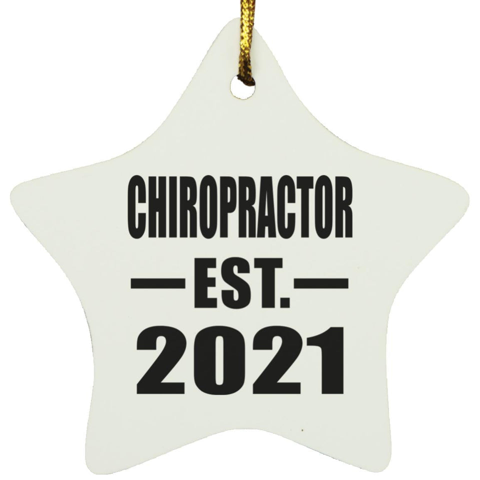Chiropractor Established EST. 2021 - Star Ornament