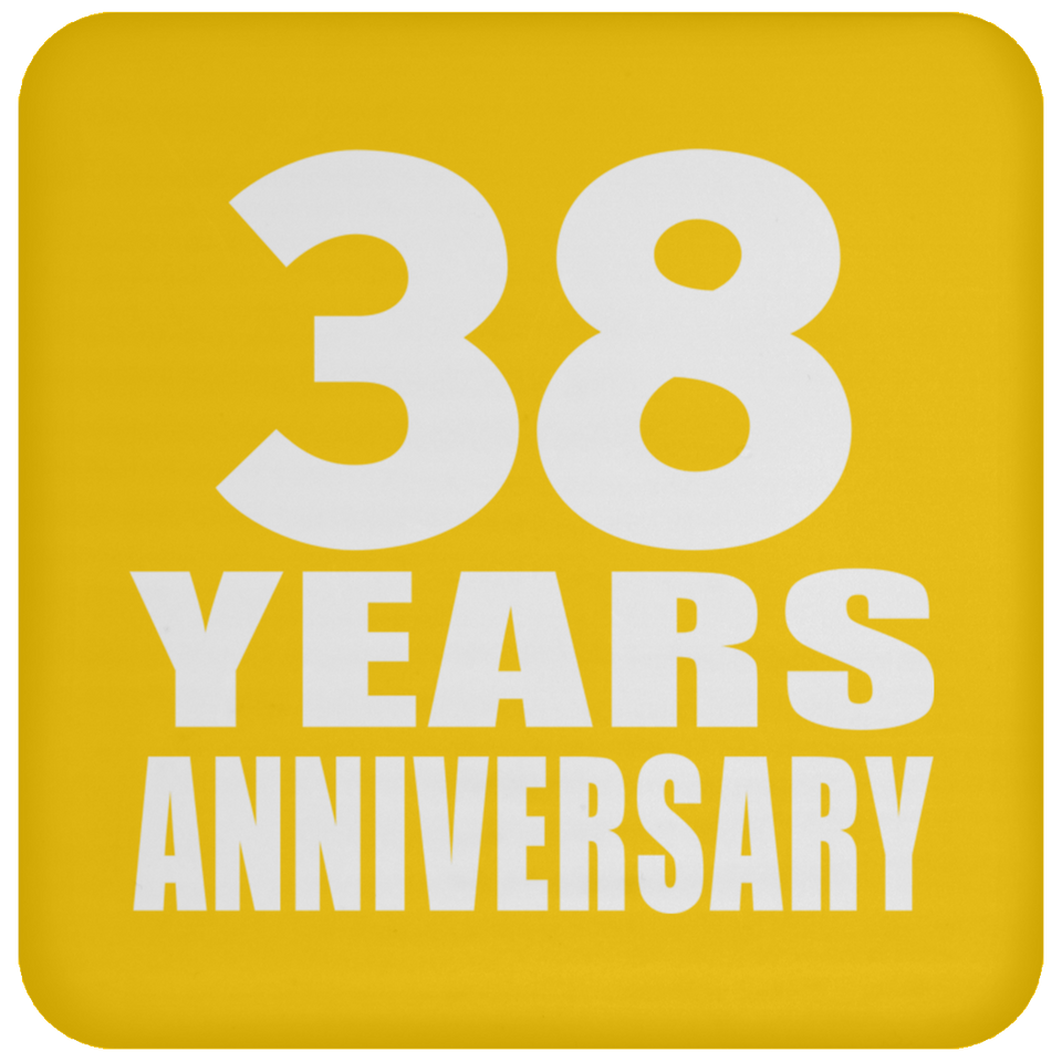 38th Anniversary 38 Years - Drink Coaster