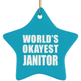 World's Okayest Janitor - Star Ornament