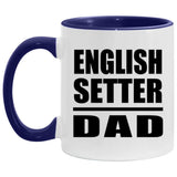 English Setter Dad - 11oz Accent Mug Purple