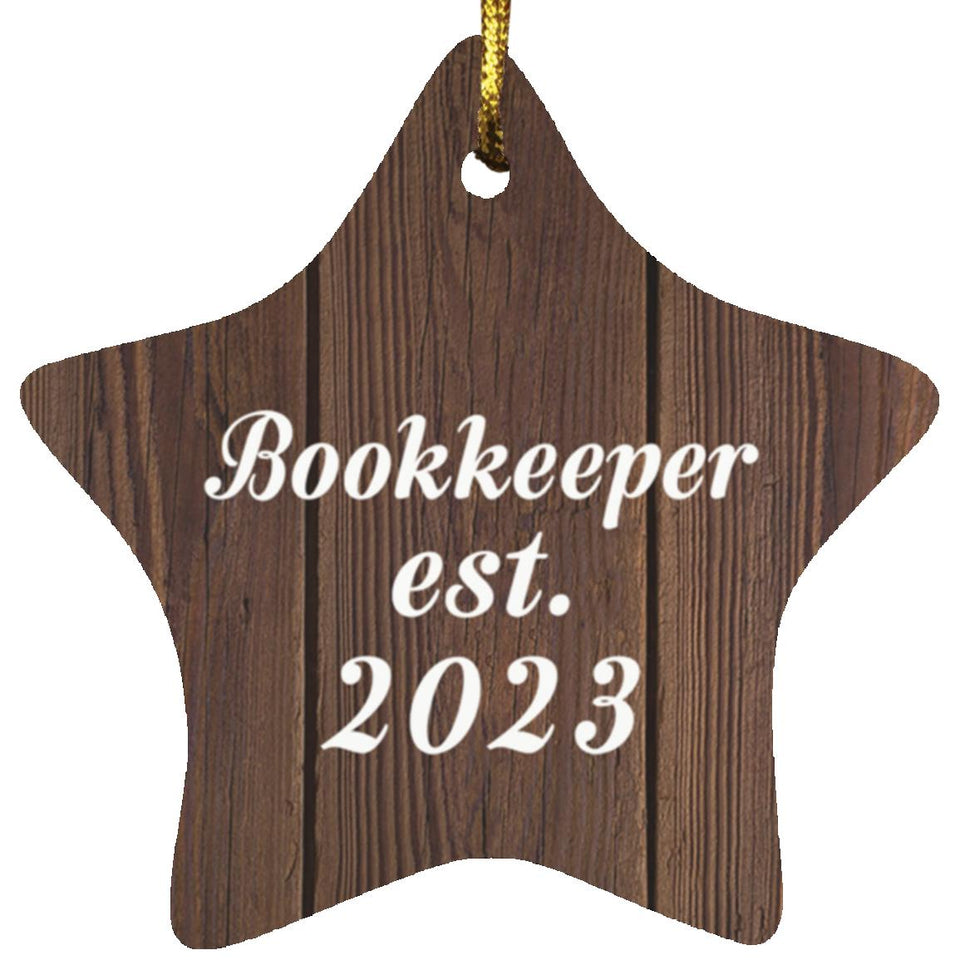 Bookkeeper Established Est. 2023 - Star Ornament D