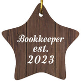 Bookkeeper Established Est. 2023 - Star Ornament D