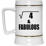 2nd Birthday Square Root of 4 & Fabulous - Beer Stein